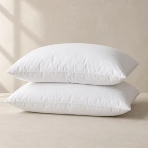Plain white pillow — AI-generated product illustration